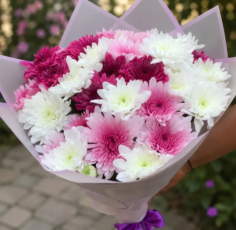 MJflowers Pearl & Pink Chrysanthemums